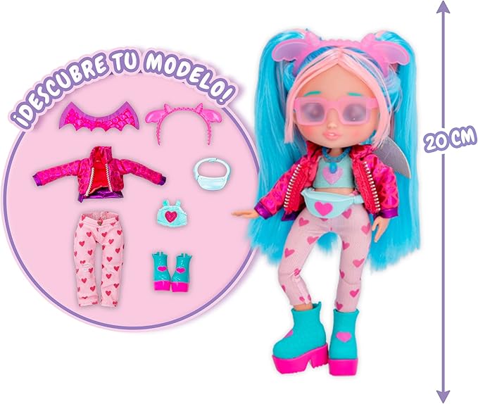 Cry Babies BFF Bruny Fashion Doll 8 Inch – Collectible Doll - Image 3